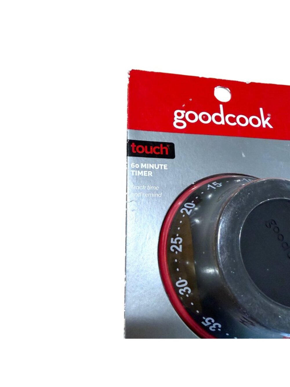 Goodcook Touch Magnetic 60 Minute Kitchen Timer NEW Non-Slip Base Black Red - Picture 2 of 5
